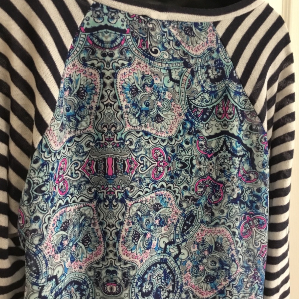 Love, Fire Multi Fabric Hi-Low Spring Top - Picture 5 of 10